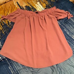 Moa Moa Dusty Rose Off-Shoulder Top